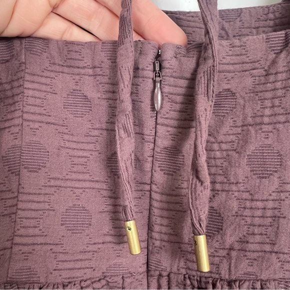 Madewell Floral Quilted Puff-Sleeve Mini Dress in Fig Purple Size Small NWT - Picture 12 of 14